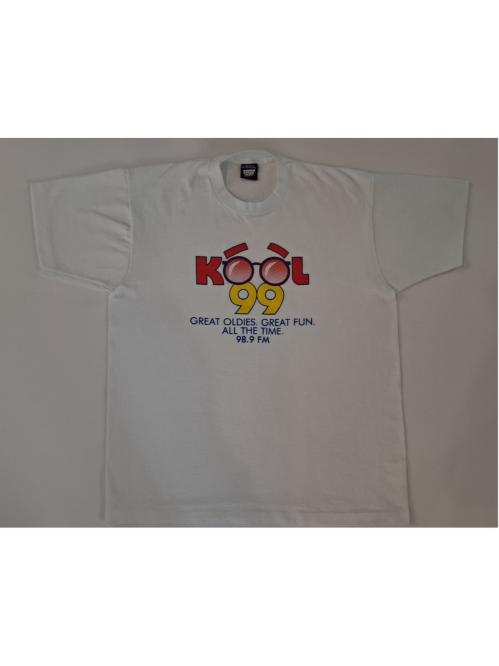 Vintage 80s KOOL 98.9FM Oldies XL T-shirt Single Stitch Screen Stars USA EUC - Picture 3 of 8